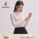 beanpole濱波春秋女士簡(jiǎn)約休閑羅紋高領(lǐng)長(cháng)袖套頭打底衫 米色 M 165/88A