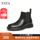 他她（TATA）2024冬商場同款時尚休閑切爾西靴男新款73N41DD4 黑色 41