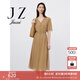玖姿（JUZUI）商場同款優(yōu)雅輕盈肌理V領(lǐng)連衣裙女夏款JWEX50009 淺咖啡 L