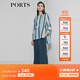 PORTS寶姿 商場(chǎng)同款新品女裝條紋八分袖上衣LL8B089KFB027 丈青條紋 L (8)