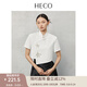 HECO劉詩詩同款【瀟風】新中式國風夏季新款重工手工珠繡短袖T恤上衣 白色 S