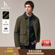 哈吉斯（HAZZYS）男裝 冬款PHIZ系列男外套寬松衣服【燈芯絨領(lǐng)】戶(hù)外休閑棉服男 深卡其色DK L （175/96A 48）