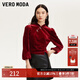 VEROMODA上衣女秋季新款新中式閃粉釘珠裝飾絲絨上衣3458001 澳木紅色 165/84A/M