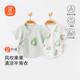 貝瑞加（Babyprints）新生兒半背衣2件裝初生男女寶寶短袖上衣夏季嬰兒衣服純棉 綠52