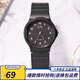 卡西歐手表 學(xué)生運動(dòng)簡(jiǎn)約石英小黑表 休閑指針?lè )浪醺咧猩直砥呦ΧY物 MQ-24-1B