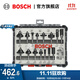 博世（BOSCH） 木工銑刀套裝修邊機刀頭專(zhuān)業(yè)雕刻機鑼刀套裝修邊刀1/4柄 木工銑刀15件套裝