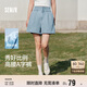 森馬（Semir）牛仔褲女寬松短褲chic百搭2025夏季高腰A字褲甜酷風(fēng)109325122001