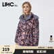 金羽杰90鴨絨羽絨服女士短款寬松休閑冬季輕暖派克服保暖外套Y21602119 灰粉迷彩印花 XS 適合130斤以下