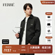 奇安費蘭科 費雷（Gianfranco FERRE）FERRE奢侈品男裝費雷字母logo翻領(lǐng)休閑棉服加厚夾克外套 黑色 48 (170/88A)