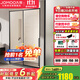 九牧（JOMOO）【定制】浴室玻璃隔斷一字衛生間廁所干濕分離移門(mén)淋浴房浴屏E19 雅黑光玻 【阻尼緩沖】1.5-1.59（高1.9m）