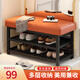 馳百倫換鞋登入戶(hù)門(mén)穿鞋凳坐凳家用玄關(guān)軟包坐墊可坐鞋柜鐵藝進(jìn)門(mén)鞋架