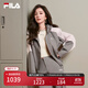 FILA 楊冪同款|斐樂(lè )官方女裝梭織外套2025秋新款時(shí)尚寬松連帽短款夾克 云跡灰-DY L 170/88A/L