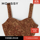 moussy花卉疊穿吊帶無(wú)袖收腰小眾背心 060棕色 00001/S