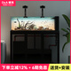 德克（D&A）工業(yè)風(fēng)溪流缸原生缸客廳底濾魚缸一體缸自循環(huán)懶人免換水生態(tài)缸 爵士黑（筒燈款） 80x50x125cm