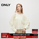ONLY夏季設計感輕薄圓領(lǐng)寬松蝙蝠袖襯衫女|124205043 S12 亮奶油白色 M (165) 84A