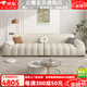 宜耀沙發(fā)客廳奶油風(fēng)北歐簡(jiǎn)約小戶(hù)型直排家用三人位頭層牛皮真皮藝沙發(fā) 標準版：防刮耐磨貓抓皮-海綿款 單人位（1.3米）