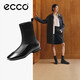 愛(ài)步（ECCO）25年冬季新款簡(jiǎn)約低跟法式瑪麗珍彈力靴羊皮 舞悅244403 黑色37