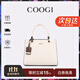 COOGI包包女款輕奢品牌女士斜挎手提托特包女情人節生日禮物送女友老婆 米白色 京倉直發(fā)