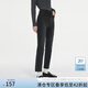 范思藍(lán)恩窄版修身直筒彈力加絨牛仔褲女冬季2024新款鉛筆褲14360 黑灰色 M