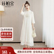 絲柏舍新中式連衣裙2025春季新款女裝優(yōu)雅簡(jiǎn)約風(fēng)A字立領(lǐng)中長(cháng)裙
