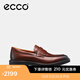 愛步（ECCO）*樂福鞋男 牛皮男士休閑皮鞋商務(wù)鞋一腳蹬皮鞋都市倫敦525654 HL 深棕紅52565401053 40