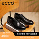 愛步（ECCO）皮鞋男 牛皮商務正裝鞋男士婚鞋男鞋亮面皮鞋 里斯622104 黑色62210401001 42