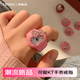 CEENIU會(huì )走動(dòng)的蝴蝶結手表戒指女小眾創(chuàng  )意迷你可愛(ài)KT貓時(shí)鐘戒指表手指環(huán) KT貓粉色手表戒指【戒指有彈力】