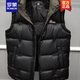 羅蒙（ROMON）加厚羽絨服馬甲男士冬季保暖外套冬裝防寒服外穿羽絨背心男裝新品 黑色 XL 135-150斤