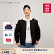 TOMMY HILFIGER【出走都市】秋冬男裝美式商務(wù)休閑棒球飛行員夾克外套 黑色BDS M （推薦：135-150斤）