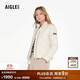 AIGLE艾高羽絨服WR防潑水可T-KIT輕量白鵝絨外套女 鴿子奶白 L(40)