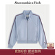 Abercrombie & Fitch【毛圈布衛衣】小麋鹿圖案女裝25秋冬新款美式復古外套152-5243 淺藍色 M (165/96A)