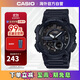 卡西歐（CASIO）大眾指針系列 時(shí)尚數字雙顯世界時(shí)間運動(dòng)休閑男表 AEQ-110W-1BVDF