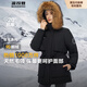 波司登（BOSIDENG）極寒羽絨服鵝絨女款短款連帽大毛領(lǐng)時(shí)尚百搭加厚新國標外套 黑色8056 M 165/88A 體重約120-140斤