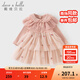 戴維貝拉（DAVE＆BELLA）兒童連衣裙2025秋裝新款洋氣女童裙子女寶寶公主裙小童網(wǎng)紗裙 粉色【現貨】 80 cm（建議身高73-80cm）