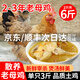 果鮮島農家散養老母雞笨雞走地雞整只新鮮現殺煲湯老母雞2只凈重共6斤