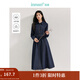茵曼（INMAN）復古純棉牛仔連衣裙2025春秋季女裝新品長(cháng)袖裙子 牛仔藍 L