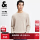 杰克·瓊斯（JACK&JONES）男裝冬季毛衣針織衫純色合身圓領(lǐng)簡(jiǎn)約日?？钇松弦?25413018 G63砂色花灰色 M （175）