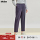 MsShe【錦綸顯瘦錐形九分褲】大碼女裝2025款夏秋裝胖mm遮肚子休閑褲子 夏款-帝王紫色現貨 2XL