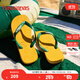 havaianas哈唯納Brasil Logo巴西元素夾腳人字拖夏情侶拖鞋 1740-流行黃色 41-42 巴西碼