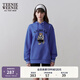 Teenie Weenie小熊女裝秋季時(shí)尚簡(jiǎn)約休閑學(xué)院風(fēng)寬松連帽衛衣上衣女 藍色 M (165)