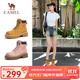 駱駝（CAMEL）【戈壁】經(jīng)典大黃靴秋季女士復古潮流戶(hù)外時(shí)尚百搭馬丁靴 L23W076036土黃 38