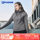 FILA FUSION斐樂(lè )潮牌梭織外套女2025新款時(shí)尚休閑拼色連帽上衣 默魅灰-DY M 165/84A/M
