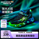 Skechers斯凱奇童鞋男童閃燈鞋秋季休閑運動(dòng)鞋兒童開(kāi)關(guān)發(fā)光潮鞋400103L 黑色/藍色/檸檬色/BBLM 28.5