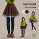 NICKYBABY女童裙褲秋冬季加絨打底褲兒童2025新款燈芯絨半身裙女孩加厚褲裙 2249咖色 140 cm