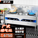 廚豐達 廣式猛火灶商用燃氣灶不銹鋼爆炒灶廚房食堂后廚煤氣天然氣灶熄火保護 2.0米-鑄鋼爐膛 CFD-ZGL20
