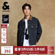 杰克·瓊斯（JACK&JONES） 男裝牛仔夾克外套高街時(shí)尚百搭拼色尖領(lǐng)休閑長(cháng)袖上衣225357021
