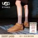 UGG秋季女士休閑平底純色圓頭經(jīng)典短筒靴雪地靴1116109CHE|栗色38