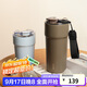樂(lè )扣樂(lè )扣（LOCK&LOCK）陶瓷覆層咖啡隨行保溫杯男女高顏值保溫保冷便攜水杯650ML深棕色
