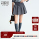 Teenie Weenie小熊女裝半身裙2025秋季新款甜美俏皮約克褶格子短裙 藏青色 M