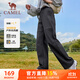 駱駝（CAMEL）加絨工裝女褲防風(fēng)防水傘兵軟殼休閑褲 C25CAYL6021 幻影黑 S